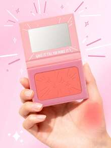 MISSLYN-FAKE IT TILL YOU MAKE IT 粉状腮红，哑光粉状腮红，带镜子，显色度高，打造自然妆效，易于晕染，色号从清透到浓郁，持久显色，轻轻一扫即可展现活力自然的色调