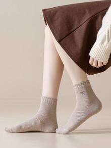 5双装女士船袜，保暖柔软，蝴蝶图案，适合居家、聚会、运动、圣诞礼物