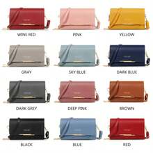 1 pieza Cartera de mujer de alta calidad de PU con bandolera, bolso versátil de moda para ir al trabajo, regalo de lujo para el Día de San Valentín, Año Nuevo, Día de la Madre, Graduación para mujeres, billetera, monedero, cartera pequeña, esencial de viaje, cordón - Multicolor - Ver 2