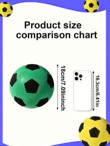 Silent Elastic Foam Soccer Ball | Soft PU Material, High Rebound | Quiet For Indoor Training/Activities | Abstract 3D Printed Design | Ideal Gift For Husband/Children/Sports Enthusiasts | Excellent Gift Choice For Thanksgiving/Christmas/Halloween/New Year | Suitable For Parent-Child Interaction, - Multicolor - View 21