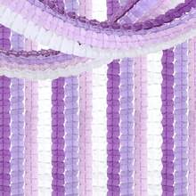 Baby Royal Navy Blue Party Decorations Streamers Garland - 12pcs Boy Birthday Frozen Ocean Shower 4 - Leaf Paper Clover Streamer, Bachelorette Bridal Wedding Engagement Banners Decor 2025 - Glycine violette blanche - Voir 6