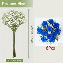 Valentine's Day Fake Flower Gift, Artificial Rose Bouquet Set In Red Pink White Blue, Fake Flowers For Anniversary, Birthday, Home Decor - Multicolor - View 11