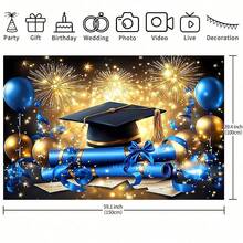 1-Pack Graduation Party Banners - Elegant Gold Tassel Design, Perfect For Graduation Celebrations. Available In Multiple Sizes For General Decoration, Indoor/Outdoor Use, Garden Decoration, Party Decoration, And Phone Booths. - Multicolor - View 5