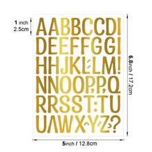 1080PCs Glitter Alphabet Number Stickers - Gold & Silver - 0.5/1 Inch - Sparkly Decals For Guka, Balloons, & Spice Jars 6Sheets - Multicolor - View 10