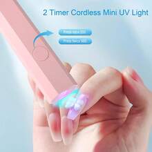 Portable Nail Dryer, USB Mini Nail Dryer Lamp, 180mAh Battery UV LED Nail Lamp, Suitable For Curing All Nail Gels, Applicable For Home Nail Salon - 彩色 - 查看 2