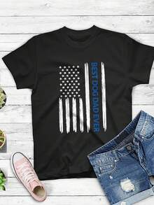 Best Dog Dad Ever An Flag T-Shirt Gift For Best Father,This Fun Printed Casual T-Shirt Is The Perfect Gift For Valentine's Day/Christmas - 款式27 - 查看 1