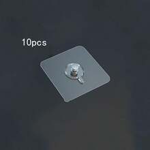 10个装现代壁挂式实用挂钩 - 安装简便，强力粘胶，无需打孔，防水塑料材质，可悬挂图片、相框、海报、钟表等，适用于厨房和浴室等场所的多功能挂钩。 - 彩色 - 查看 8