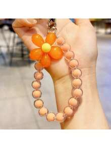 1件创意挂链手机壳链挂环女孩马卡龙INS风配饰串珠DIY手链贴纸挂件可爱创意挂绳钥匙扣水晶CCD手工吊坠 - 彩色 - 查看 13