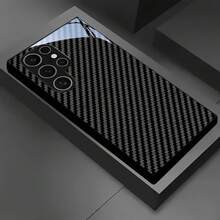 Carbon Fiber Texture Tempered Glass Phone Case Suitable For Compatible With Iphone 17,16, 15, 14, 13, 12, 11, PRO MAX,PRO,PLUS,17Air, Galaxy S25/S24/S23/S22/S21Ultra/FE/Plus/,A71/56/55/54/53/52/36/35/34/32/26/25/24/23/16/15/14/06/A05,Fashion Creative Design New Mobile Phone Case - Nhiều màu - Xem 5