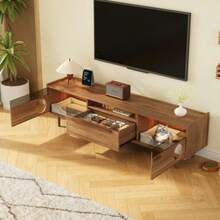 Television Stands & Entertainment Centers - Walnut + MDF + LED+Glass+180cm - View 4