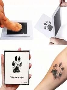 Pet Pawprint Kit For Dog & Cat, Dog Paw Print Pad Kit, Clean Touch Ink Pad For Pets,Inkless Hand And Footprint Kit - Ink Pad For Pet Hand And Footprints - Dog Paw Print Kit,Dog Nose Print Kit - Nhiều màu - Xem 2