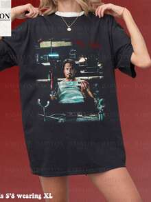 Vintage Ir On Man T Shirt Retro Tony Stark Ir On Man Signature Movie Shirt Robert Downey Jr Ma Rvel Dis - 黑色 - 查看 1