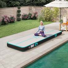 BALCONERA Air Mat Track, 300cm Carbon Fiber Path Style Tumbling Air Mat With Air Pump, 10cm High, Inflatable Gymnastics Mat For Training, Tumbling, Yoga, Outdoor & Fitness - 查看 7