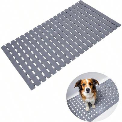Bath Tub Shower Mat Pet Dog Bathing NonSlip Mat Dog Bath Mat For Tub Quick Drain Bathtub Mat With Suction Cups And Drain Holes For Bathroom 27.1x15.7 Inch