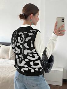 Freeform 春夏新款女式毛衣背心外套，白色、黑色、棕色、粉色可选，时尚简约商务休闲通勤优雅度假高端百搭修身可爱上衣，韩版风格 - 灰色 - 查看 4