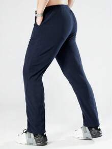 1件装男士抓绒慢跑裤 - 柔软保暖户外休闲运动裤，弹性腰带运动休闲裤，适合跑步、徒步、冬季穿着