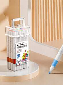 Bộ bút dạ acrylic 120 màu đựng trong hộp, dụng cụ vẽ tranh cho học sinh, đồ dùng nghệ thuật nhỏ cho trường học và văn phòng phẩm, quà tặng sinh nhật/tân niên (Thiết kế hộp ngẫu nhiên) - Nhiều màu - Xem 6