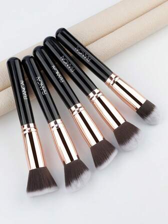  1 件装 RANCAI 粉底化妆刷套装，歌舞伎木柄铝管面膜轮廓刷，适用于液体粉底、遮瑕膏、膏状化妆品，可用于晕染。化妆刷套装，化妆刷套装，化妆刷套装，完整化妆套装，化妆刷套装，完整化妆套装，刷子套装，化妆刷套装，化妆刷套装，化妆礼盒套装