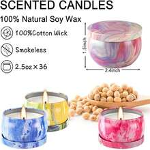 Scented Candles Gifts Set 24 Pack Soy Wax Travel Tin Jar Candles For Home 2.5 OZ Scented For Mom For Christmas, Birthday, Thanksgiving, Mother's Day - nhiều mùi hương - Xem 7