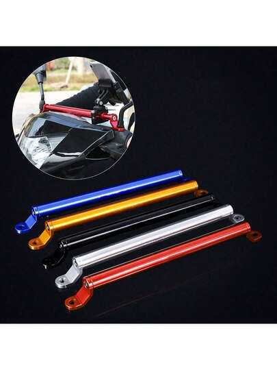 1 peça CNZERM Barra de equilíbrio ajustável para motocicleta em liga de alumínio CNC multicolorida, suporte extensível multifuncional, peça de modificação, suporte transversal reforçado para motocicleta, veículo off-road, bicicleta elétrica, ciclomotor, scooter, motocicleta, universal