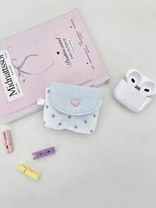 可爱耳机收纳盒 耳机保护套 无线耳机收纳袋 迷你耳机收纳盒 可爱柔软蓝牙耳机保护套 兼容苹果耳机 保护套 无线蓝牙耳机软包 钱包格纹图案 圣诞礼物 结婚礼物 - 彩色 - 查看 8