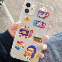 8pcs Little Bear Daily Stickers Cute Cartoon Animals Decal DIY Scrapbook Guitar Luggage Bottle Surfboard Stickers For Teens Gift - Multicolor - View 7