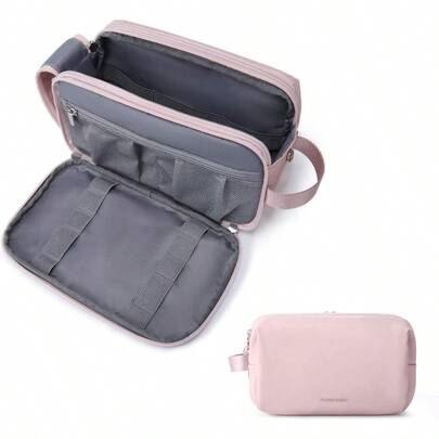 Toiletry Bag For Women Travel Toiletry Organizer Dopp Kit WaterResistant Makeup Cosmetic Bag For Toiletries Makeups Large Pink