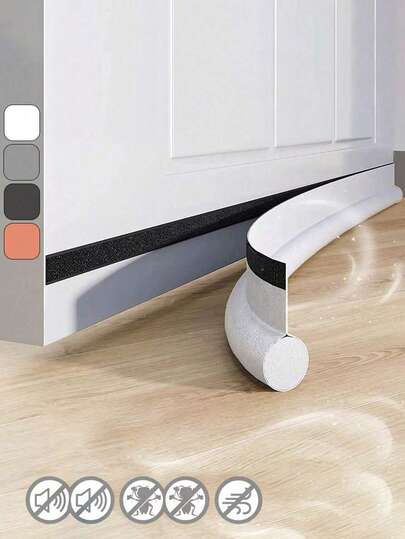 1pc Adjustable Door Bottom Seal Strip, Windproof Foam Seal Strip To Block Single-Sided Gaps, Durable, Soundproof And Dust-Proof, Suitable For Workshop And Home Use, Soundproof Door Seal Strip | Flexible Door Seal Strip, Door Hinges, Home Decor, Room Decor, Kitchen Accessories, Wall Decor