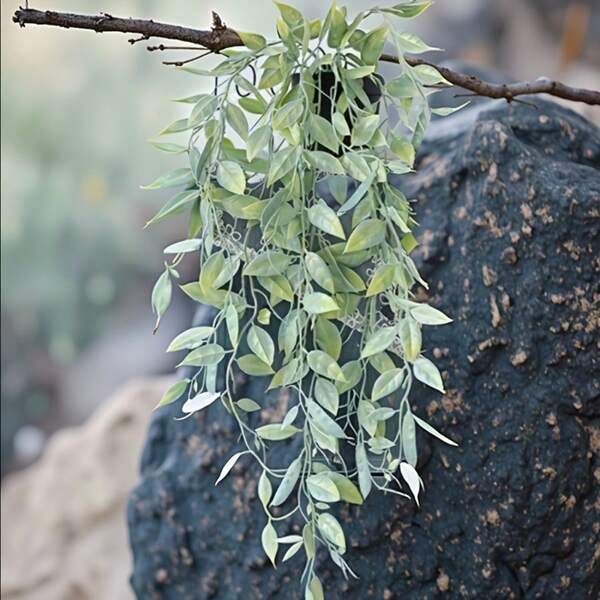 Plantes artificielles suspendues, plante suspendue factice, plantes en pot verdoyantes, vigne d'eucalyptus factice, vigne mandala en pot pour la décoration intérieure et extérieure de la maison, des pièces et des étagères