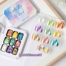 AiFer Bộ 9 màu sơn gel chấm bi, độ bão hòa cao, màu gel bán đặc phổ biến, thích hợp cho các tiệm làm móng. - Nhiều màu - Xem 23