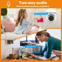 2MP HD WiFi Wireless Security Camera, Full-Color Night Vision, Two-Way Audio, AI Motion Detection, Home Safety Protection - Ideal Christmas, Thanksgiving, Halloween Gift, Child Safety Monitor, Compact Portable Security Device