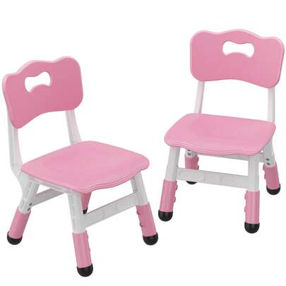 Adjustable Kids Chair (2/4Pcs), 3 Level Height Adjustable Toddler Chair For Ages 2-6, Stackable ChildChair Suitable For Home Family Classroom Nursery Indoor Use