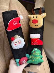 Bọc vai dây an toàn ô tô hình ông già Noel và cây thông Noel dễ thương, trang trí nội thất xe hơi, quà tặng Giáng Sinh cao cấp - Giáng sinh - Xem 4