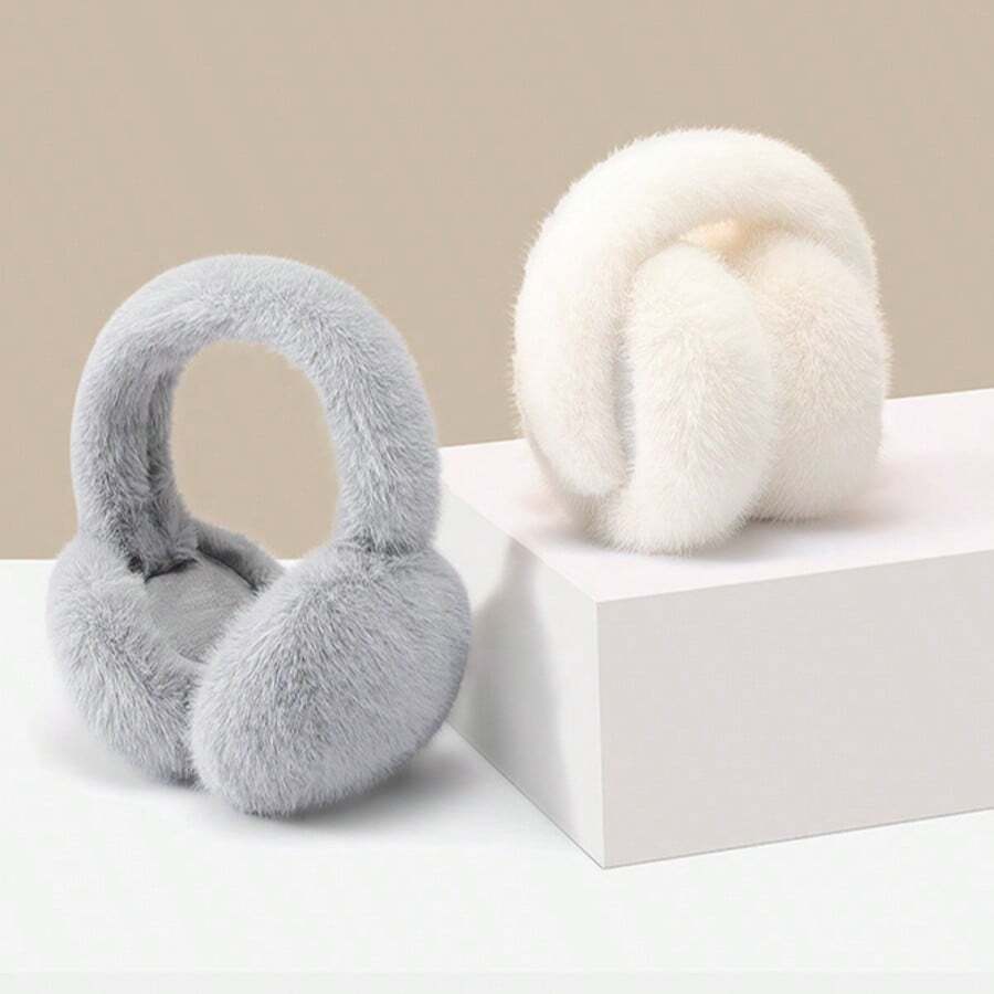 冬季新款仿兔毛耳罩，学生适用，女士护耳，防冻耳套，防风，可折叠
