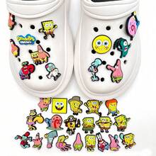 SpongeBob SquarePants Set de 16/32 piezas de charms para zapatos de patrones aleatorios, hechos de material PVC. Se pueden usar como decoraciones para zapatos de playa y accesorios para zapatos. Opción de regalo ideal para cumpleaños, San Valentín y fiestas. - Multicolor - Ver 3