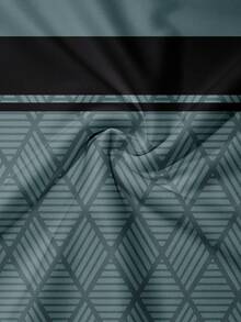 Set di felpa con cappuccio e pantaloni da uomo con colori a contrasto e patchwork