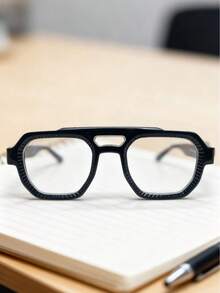 1pc Fashionable Casual Tritan (Copolyester) Women's Non-Prescription Glasses, Autumn/Winter