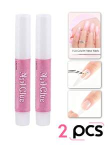 Nail Glue, Super Strong Nail Glue For Acrylic Nails Long Lasting Professional Nail Tip Glue For Press On Nails Bond For Acrylic Nails Adhesive Nail Glue For False Nail Tips 2g/0.07OZ/PCS