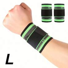 ZKBBO 2pcs Adjustable Wrist Compression Sleeves - Premium Support Wristbands With Hook And Loop Fastener, Black/Green, Suitable For Weightlifting, Fitness And Other Sports Wrist Stabilizer - Unisex - Multicolor - View 11