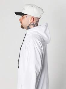 HUNTER CWB Men's Oversized Plain Windbreaker Jacket With Hood, Lightweight, Hunter Street Style, 10 Colors, 2026 - 白色 - 查看 3