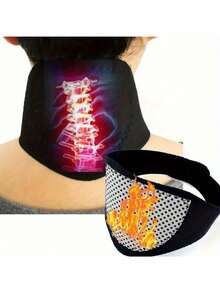 2-In-1 Self-Heating Neck Warmer & Massage Pillow - Provides Soothing Warmth & Muscle Relaxation, Adjustable Strap, 100% Polyester, Portable For Home & Office Use, Essential For Winter Travel, Soft Fabric Offers Comfortable Support - Multicolor - View 12