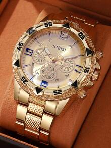 1pc Classic Minimalist Business Quartz Watch With Steel Strap, Stylish Design Suitable For Birthday Gift, Year-End Promotion - Multicolor - View 10