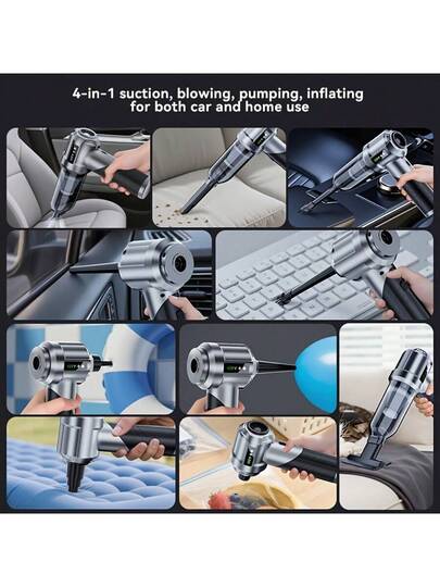 SUITU held Car Stofzuiger Cleaner Combines Dust Suction Air Purification. Its Foldable Features Multi Purpose Nozzles, Cars, Homes, Offices, Pet Care. Outdoor Blower The Perfect Halloween Friends.2000mAh11.1V view 4