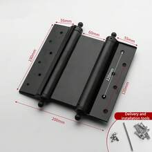 1个不锈钢门铰链，双向开启，自动关闭，加厚弹簧，静音铰链 - 彩色 - 查看 16