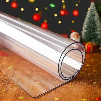 1ชิ้น ความหนา 0.25 มม. ผ้าปูโต๊ะ PVC ใส ป้องกันกลิ่น, กันน้ำ, กันน้ำมัน, ทนความร้อน, เหมาะสำหรับโรงแรม, บ้าน, โต๊ะกาแฟ, โต๊ะทำงาน, แผ่นรองคอมพิวเตอร์