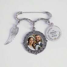 Personalized Wedding Photo Ornament, Bridal Bouquet Brooch Replica, Can Embed Wedding Photo, Wedding Anniversary Gift, Eternal Preservation Of Bridal Bouquet - Multicolor - View 16