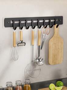 1 件装现代壁挂式厨房收纳架，非常适合悬挂勺子、汤勺和餐具 - 适用于家庭厨房、浴室和办公室装饰。办公室装饰 | 时尚厨房置物架 | 耐用厨房用具架 - 彩色 - 查看 7