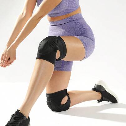 VBOSI 2 miếng đệm đầu gối bằng mút đàn hồi - Ống bảo vệ đầu gối thoáng khí, giảm sốc, thích hợp cho bóng rổ, bóng chuyền, đạp xe, chạy bộ và các môn thể thao khác, unisex