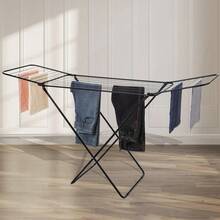 Clothesline With Wings, 180cm X 50cm Drying Surface, Foldable And Non-Slip, For Indoor And Outdoor Use, Black And White, Maximum Capacity 20kg. Shipping To Spain In 24-72 Hours - màu đen - Xem 1