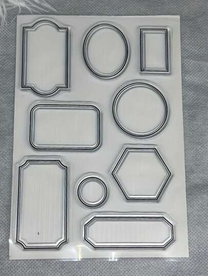 1个透明橡胶印章 复古透明卡片标签制作印章 DIY剪贴簿照片杂志相册装饰印章